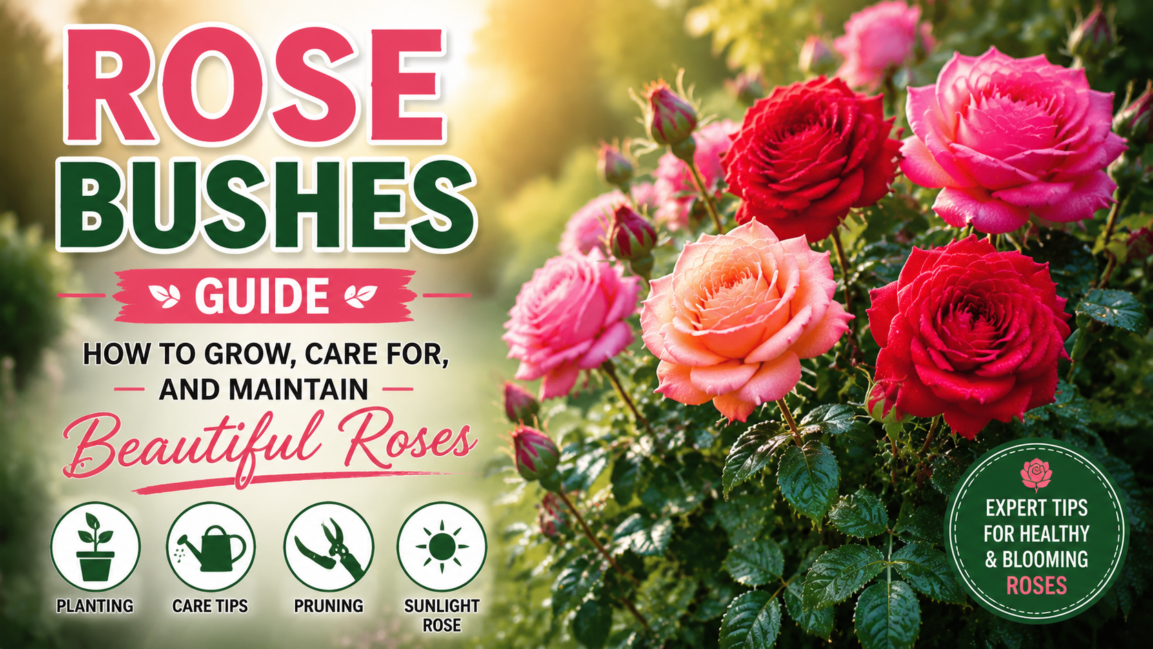 Rose Bushes Guide: How to Grow, Care for, and Maintain Beautiful Roses rose bushes