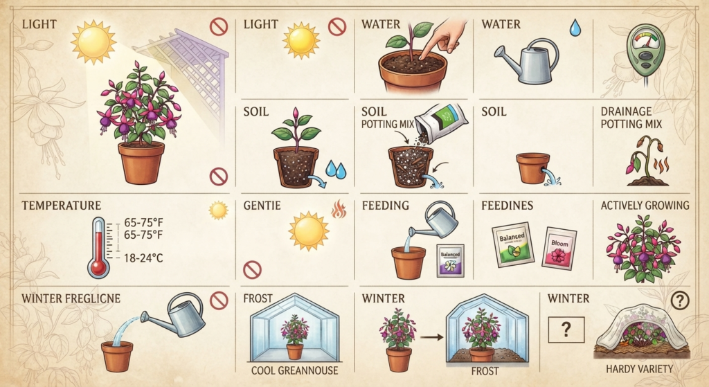 Fuchsia Plant Care and Growing Guide