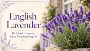 English Lavender (Lavandula angustifolia) with fragrant purple flower spikes blooming in a garden