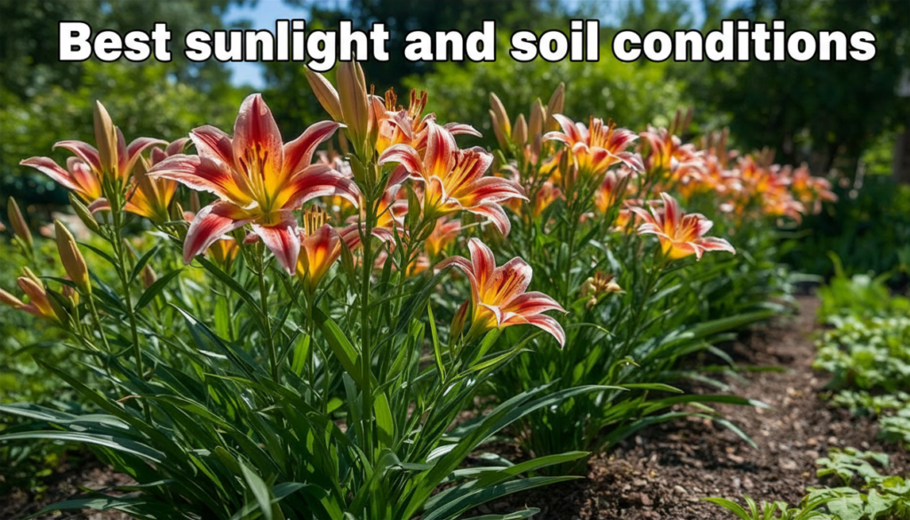 Lily Bulbs: How to Plant & Care for Asiatic & Oriental Lilies Healthy pink Oriental lily flowers thriving in well-draining garden soil under direct sunlight.
