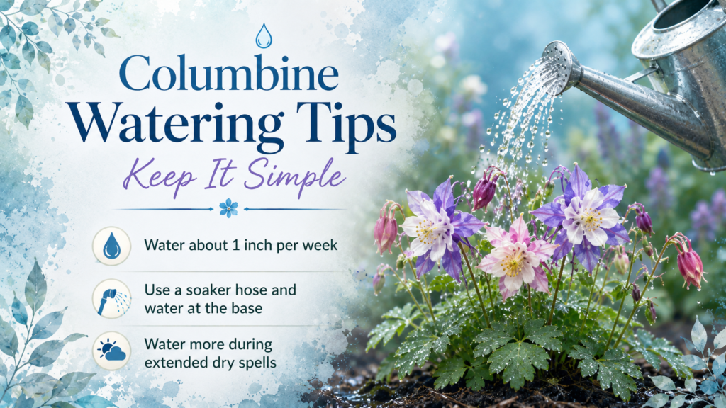 Columbine Flower — How To Grow And Care With Success Columbine flowers planted with proper spacing of 12 to 18 inches for airflow and healthy growth