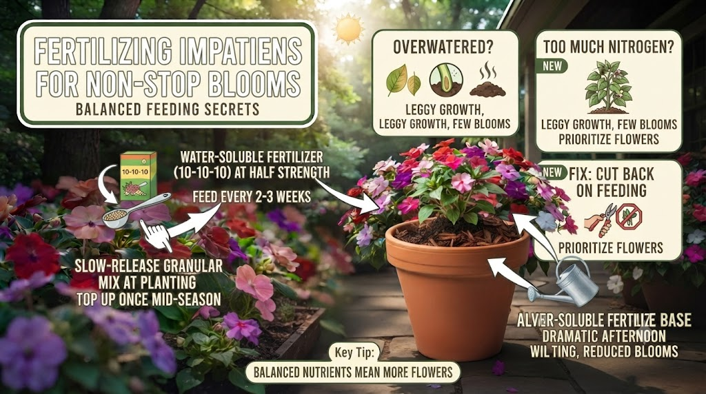 Fertilizing Impatiens for Continuous Blooms