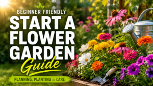 How to start a flower garden with colorful flowers in a well-planned garden