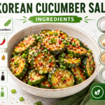 Korean cucumber salad with crisp fresh cucumbers and spicy dressing