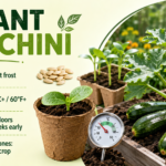 How to grow zucchini plant and squash with healthy leaves and fresh green zucchini