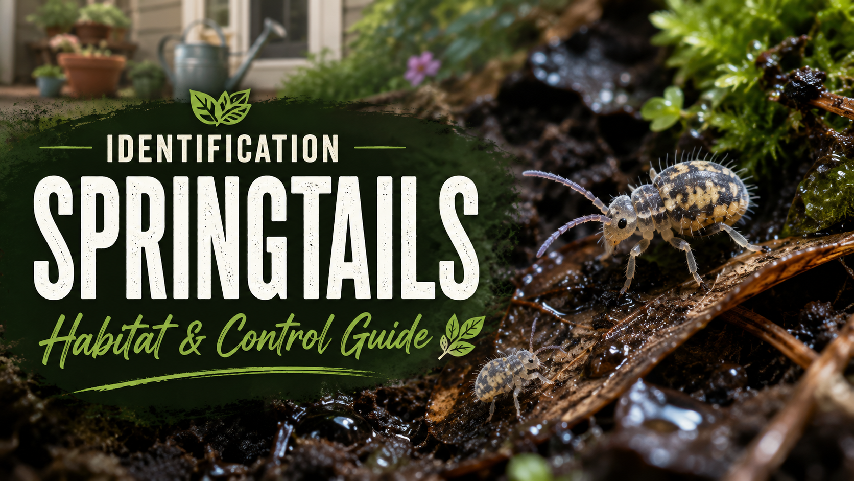 Springtails: Identification, Habitat & Control Guide Springtails gathered on moist soil and organic garden material