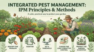 IPM (integrated pest management) methods for controlling garden pests. Eco-friendly IPM techniques for protecting healthy plants.