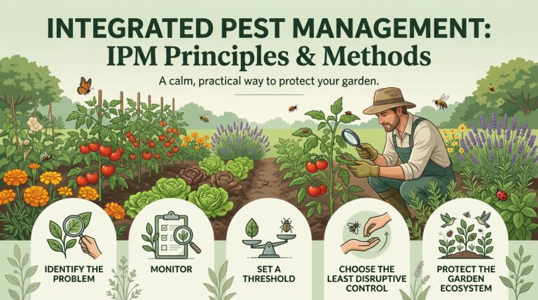 IPM (integrated pest management) methods for controlling garden pests. Eco-friendly IPM techniques for protecting healthy plants.