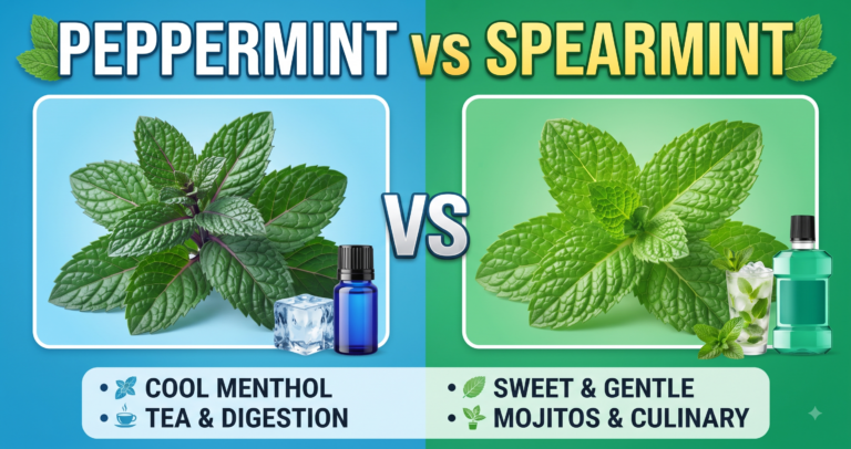 Peppermint vs Spearmint Plant: Differences, Uses, and Growing Tips