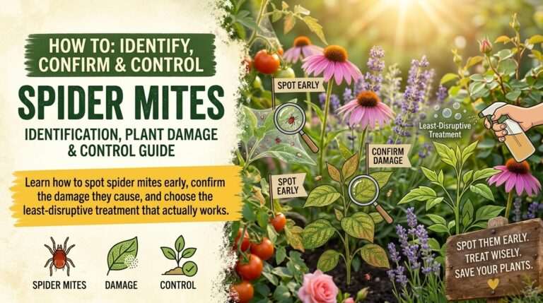 Spider Mites: Identification, Plant Damage & Control Spider mites on a plant leaf causing visible damage