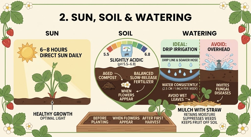 How to grow strawberries in raised garden beds with proper plant spacing