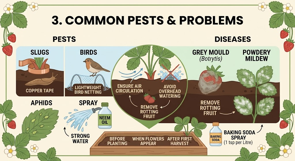How to grow strawberries with mulch protecting plants and developing fruit