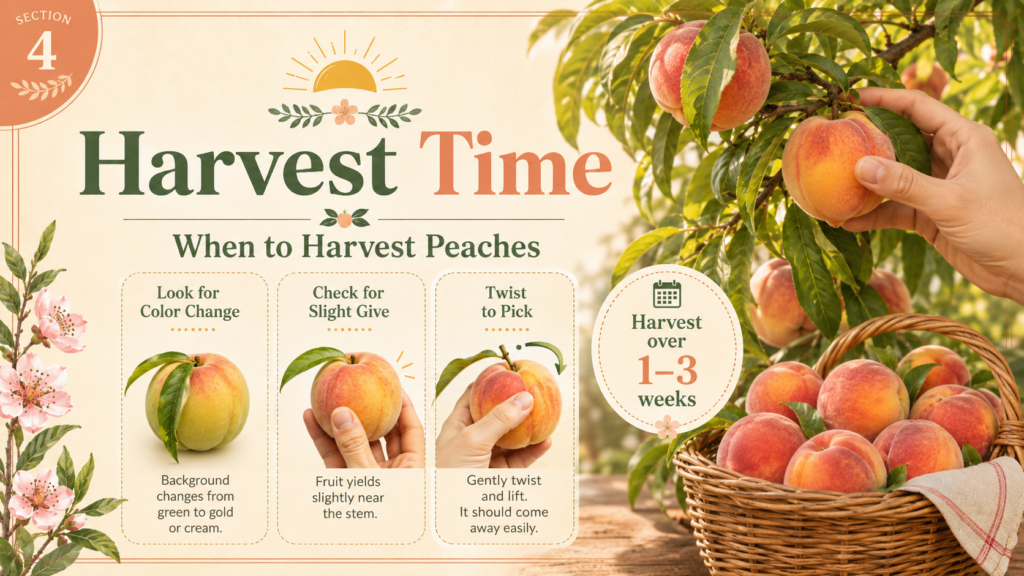 How to grow a peach tree and harvest ripe peaches at the right time
