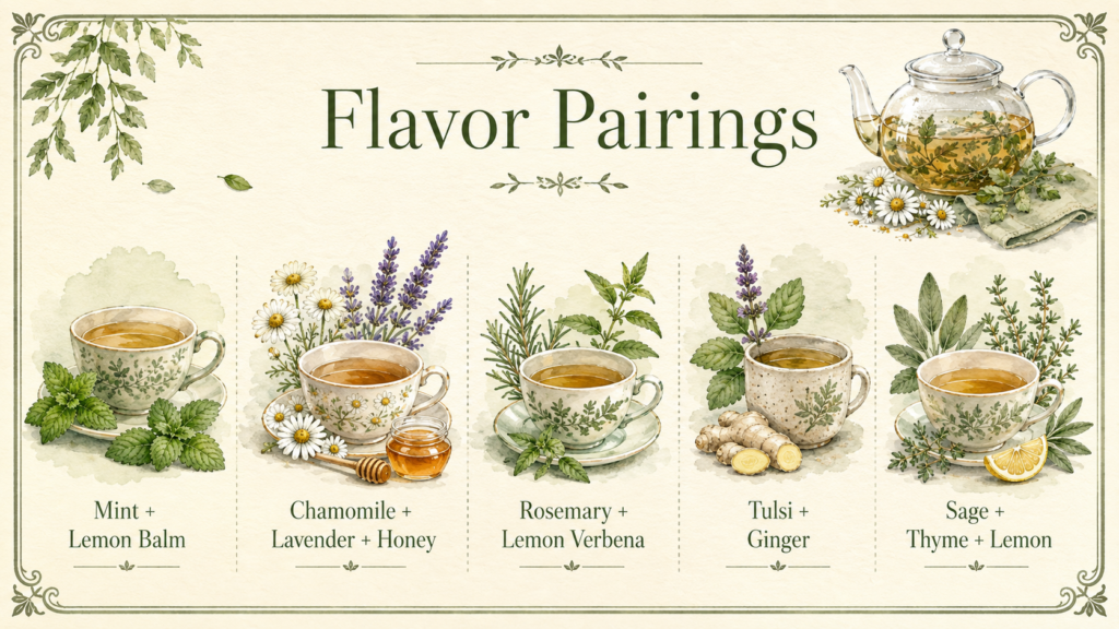 How to make herbal tea by steeping fresh herbs for the right amount of time