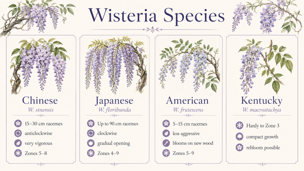 How to grow wisteria by training vines along a strong garden trellis