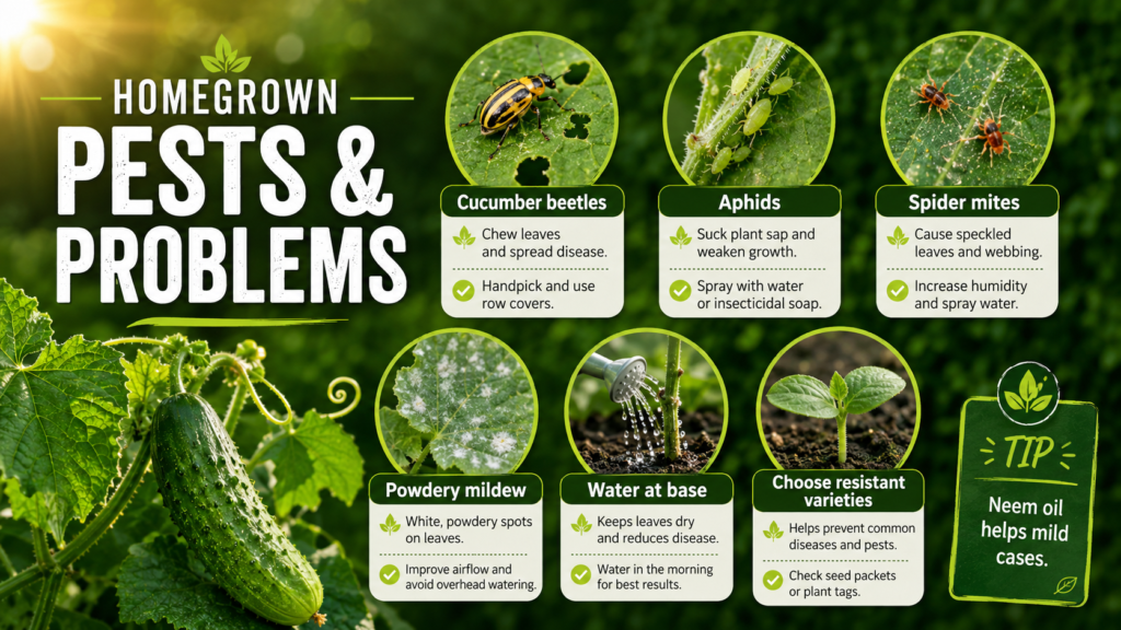 How to Grow Cucumber Plant: Planting, Care & Harvest Guide How to grow cucumber plant while protecting vines from common garden pests