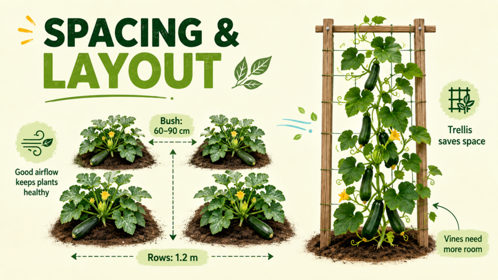 How to Grow Zucchini Plant & Squash: Planting & Care Guide How to grow zucchini plant and squash with large green leaves and bright yellow flowers