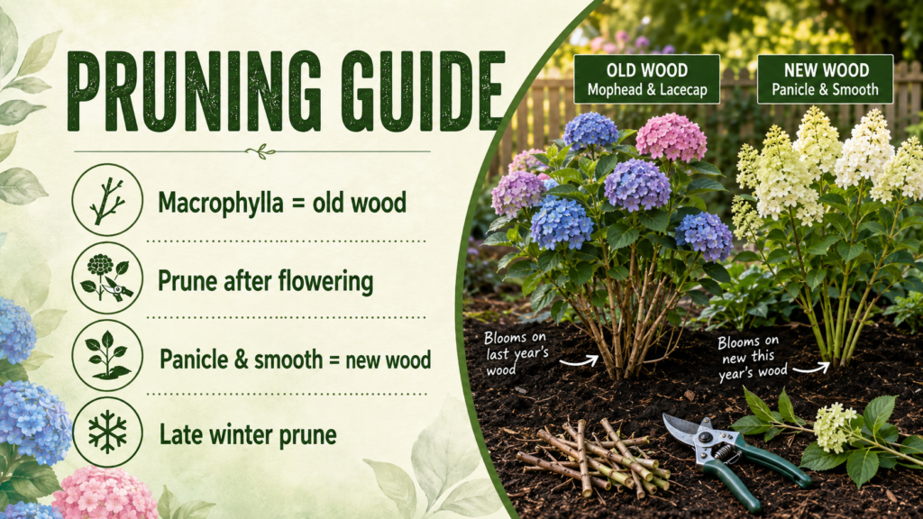 How to grow hydrandea with proper pruning for strong growth and beautiful flowers