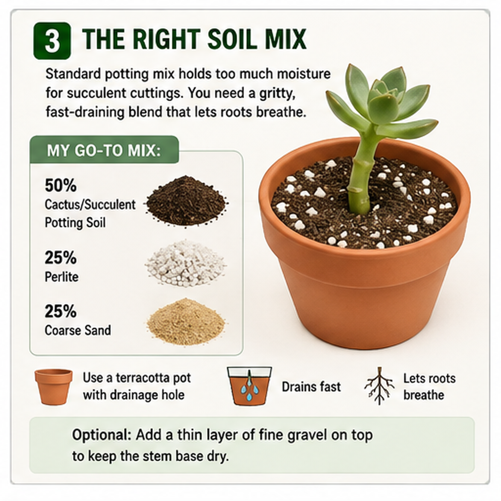 How to plant succulents in well-draining soil for healthy root growth