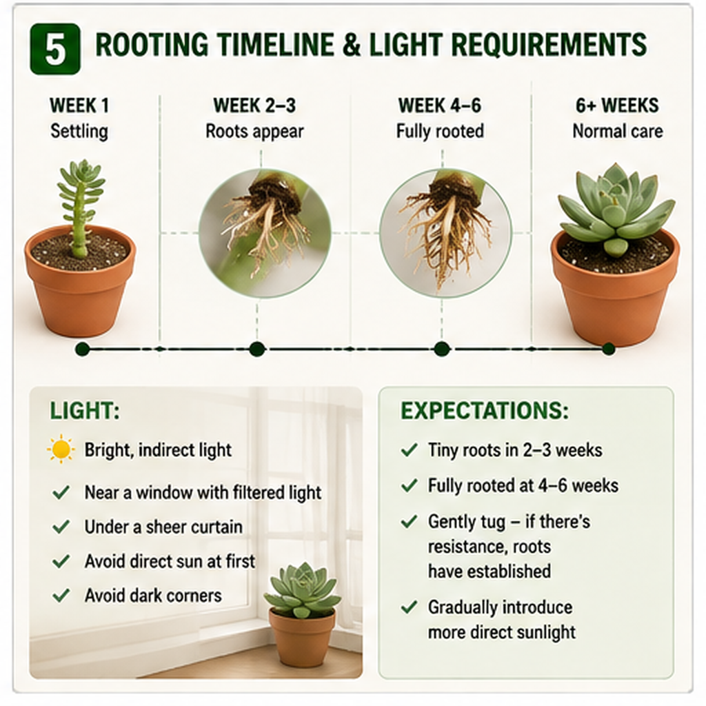 How to plant succulents and encourage new roots from stem cuttings