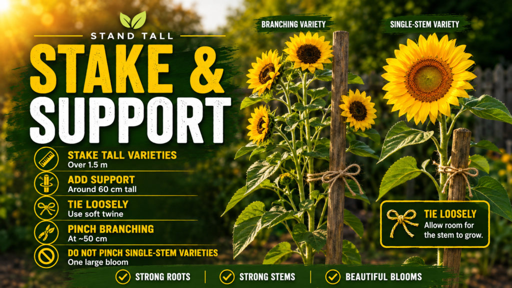 How to Planting Sunflower Seeds: Growing & Care Guide Tall sunflower plants growing in a backyard garden