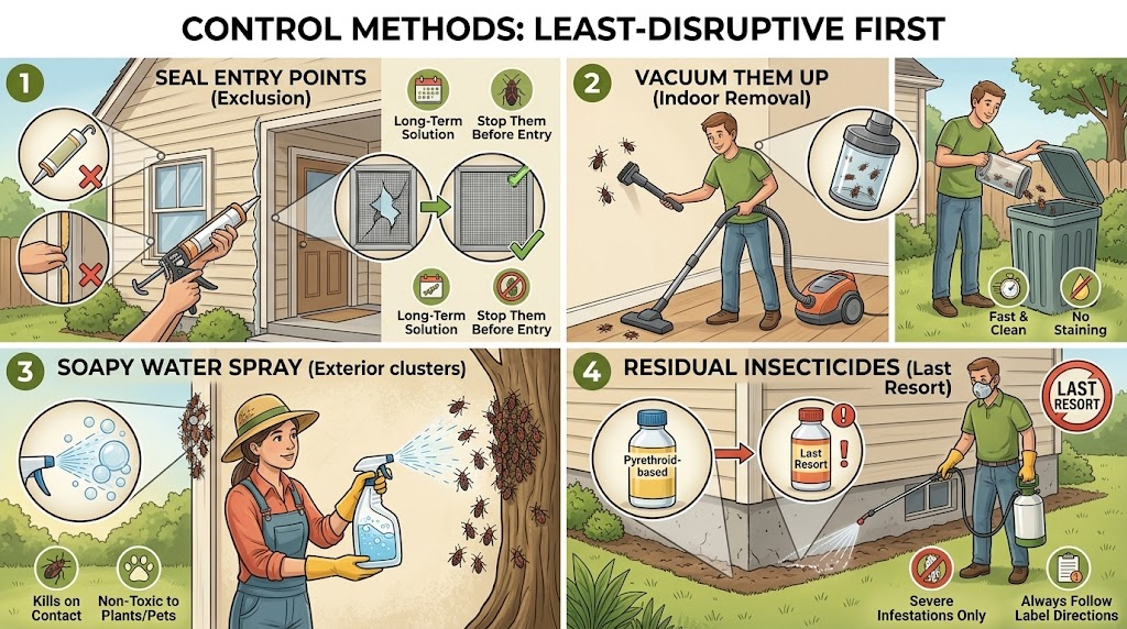 Boxelder Bugs: Identification, Prevention & Control Guide Gentle methods for controlling boxelder bugs around plants, gardens, and home exteriors.