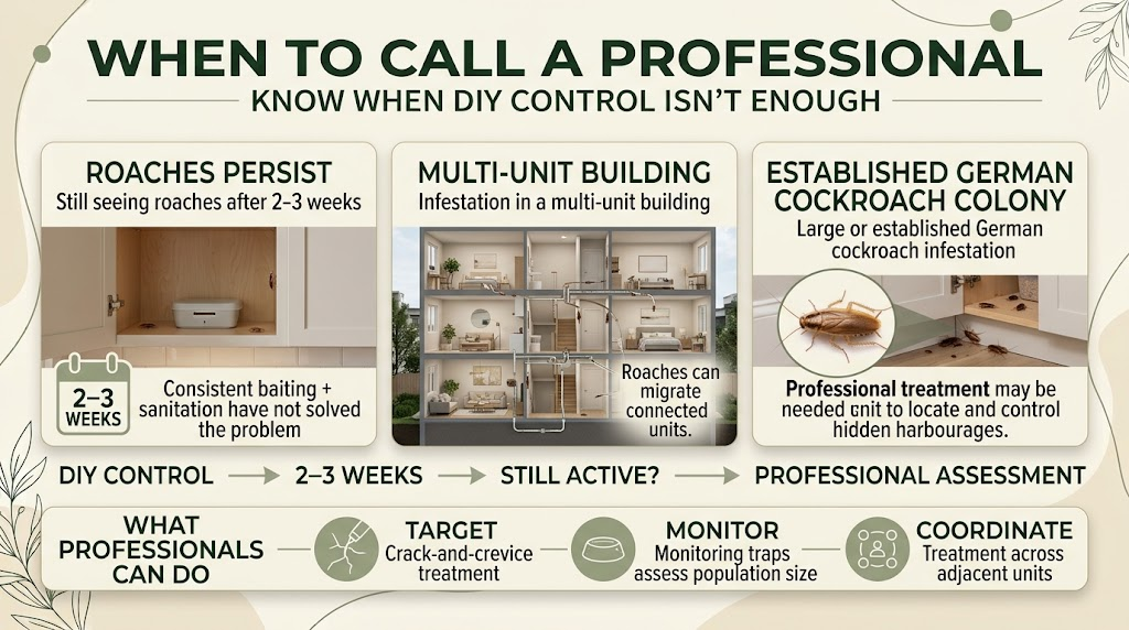 Severe cockroach infestation requiring professional pest control treatment in a residential home.