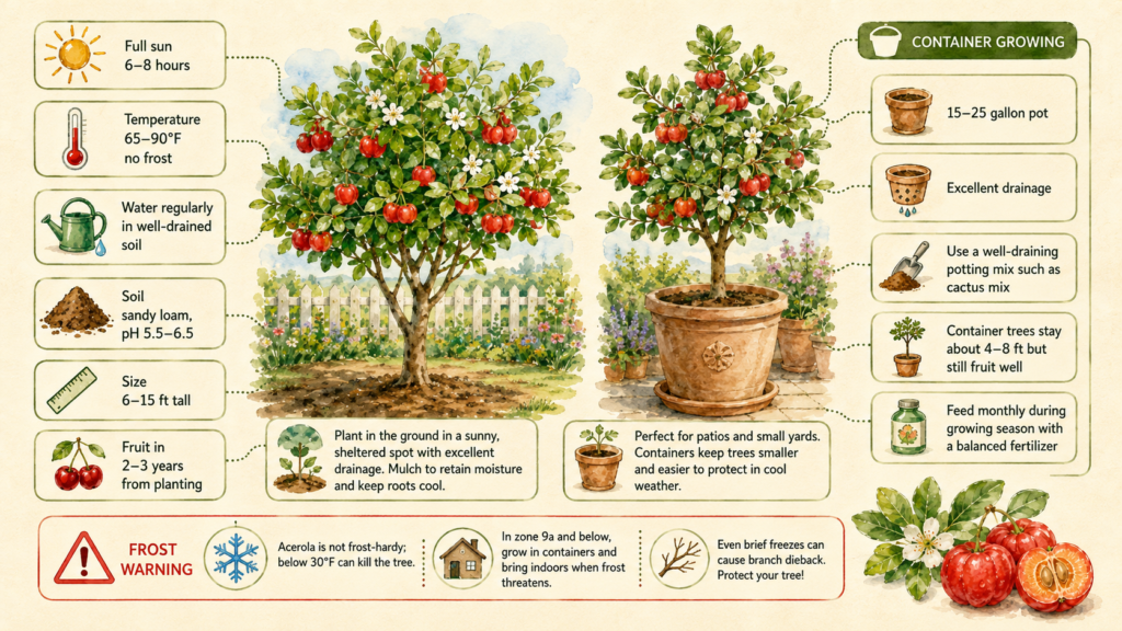 Acerola Fruit: Taste, Nutrition, Benefits & Growing Notes