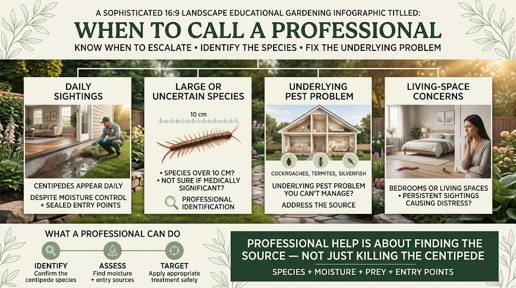 Centipedes: Identification, Habitat & Effective Control Guide Large centipede infestation in a home requiring professional pest control inspection and treatment.