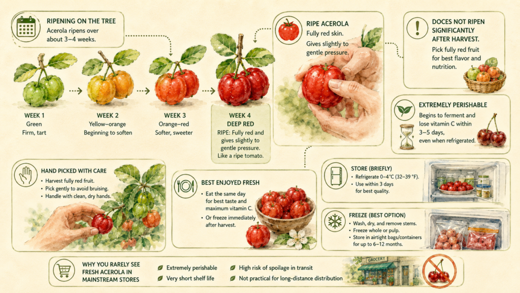 Acerola Fruit: Taste, Nutrition, Benefits & Growing Notes