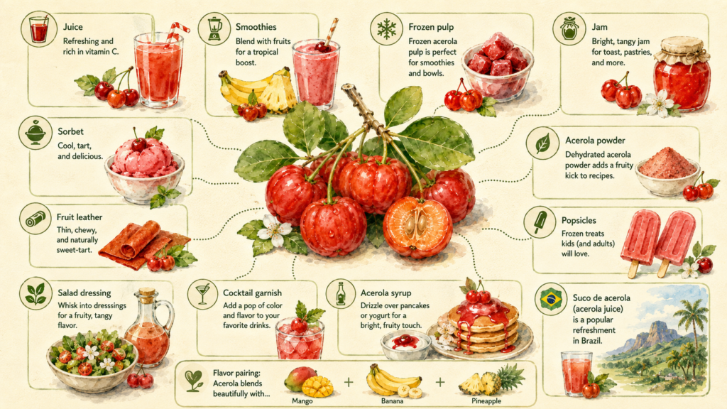 Acerola Fruit: Taste, Nutrition, Benefits & Growing Notes