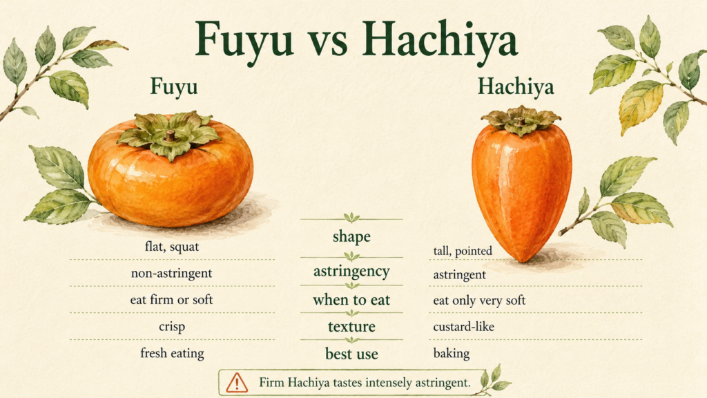 Persimmon Varieties Fuyu Hachiya Saijo And More